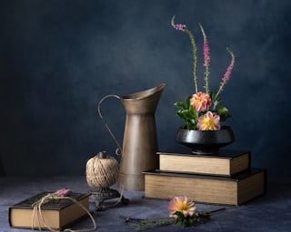 a vase and some flowers